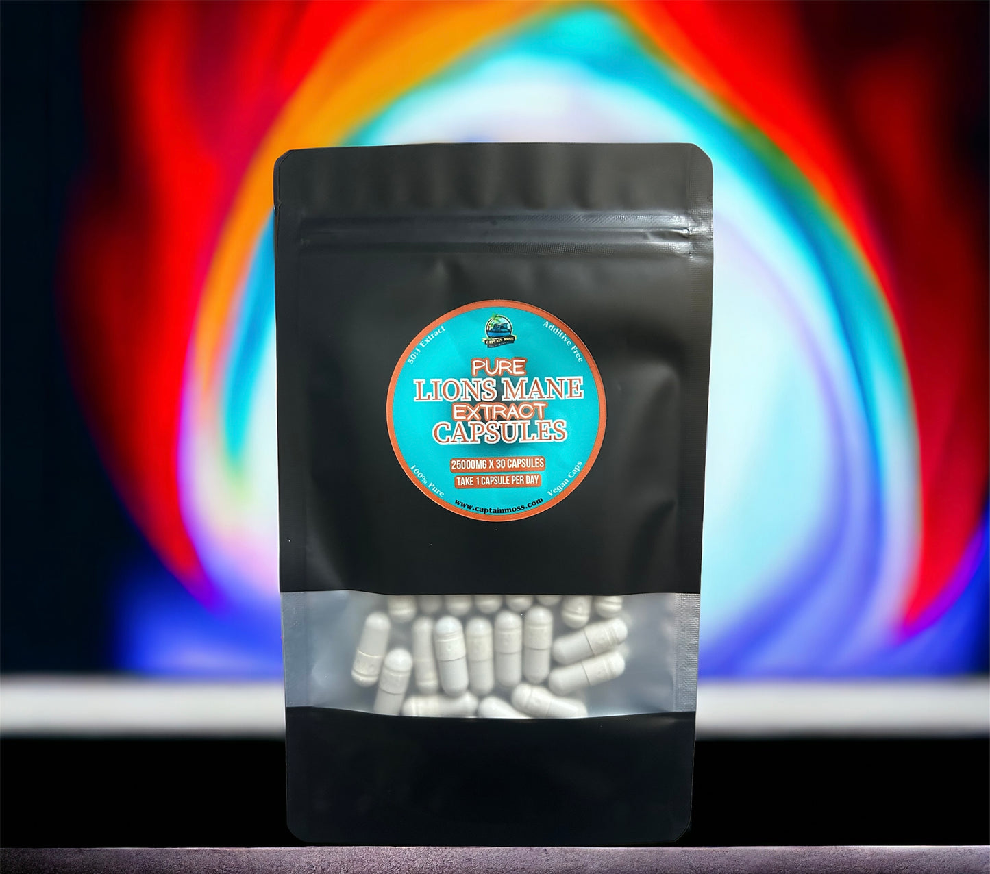 Pure Premium Lions Mane Extract 50:1 Capsules | High Strength | Additive & Filler Free | 30 capsules