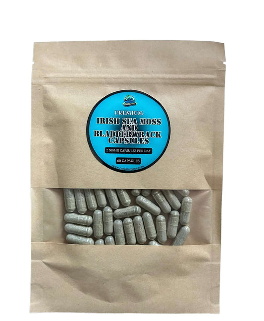 Pure Premium Irish Sea Moss & Bladderwrack Capsules | Clean | Additive & Filler Free | Vegan