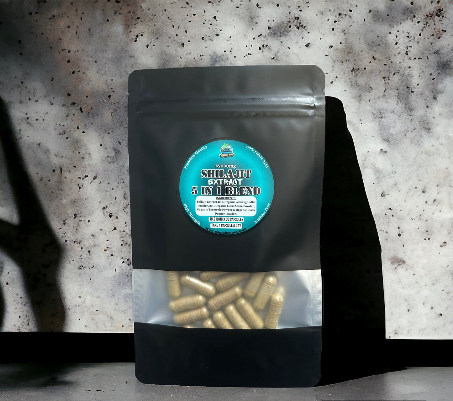 Pure Premium Shilajit 5 in 1 capsules | High Strength | Additive & Filler Free |