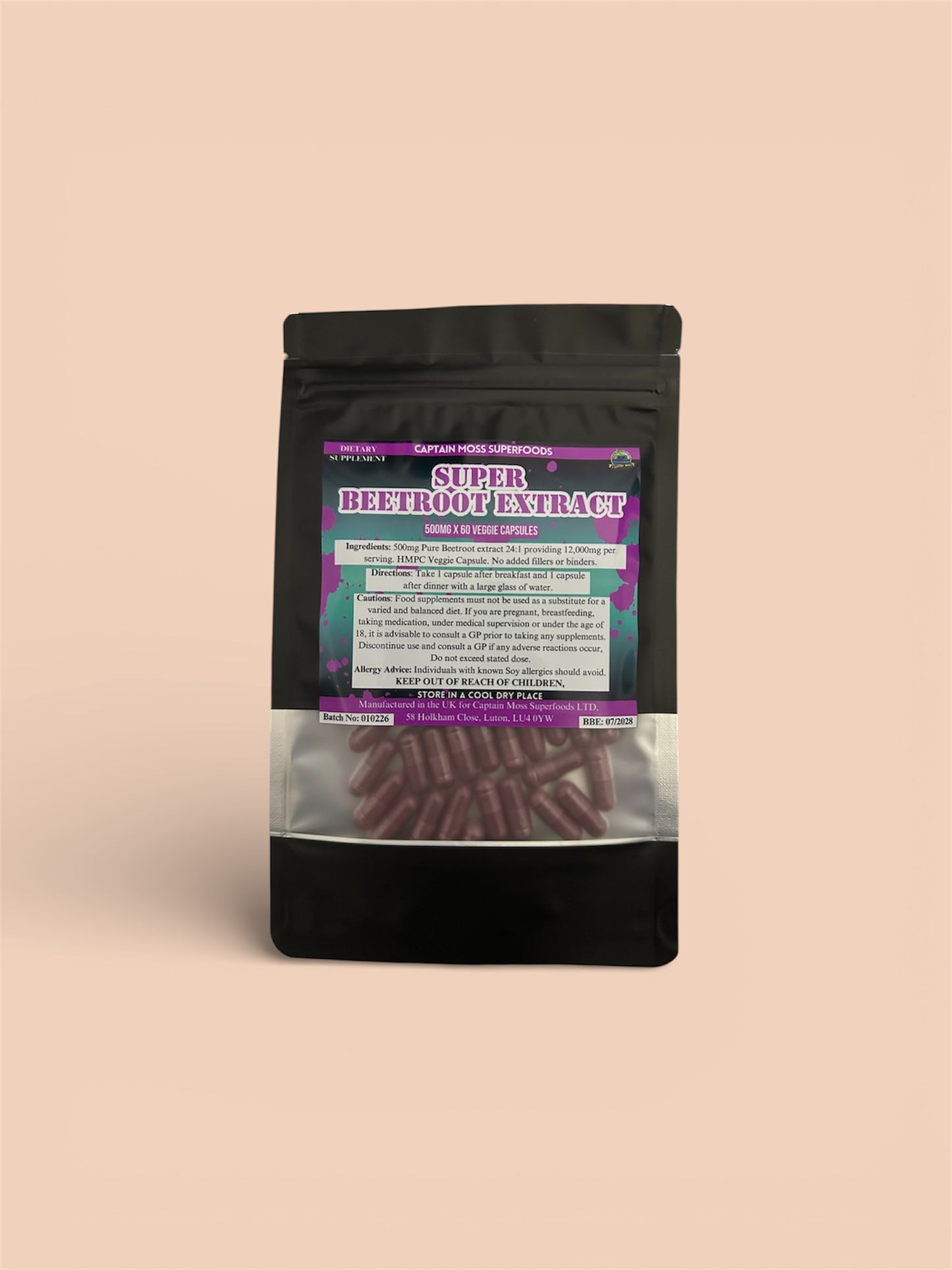 Super Beetroot Capsules 12,000mg per serving | Additive Free | Heart | Brain | Performance