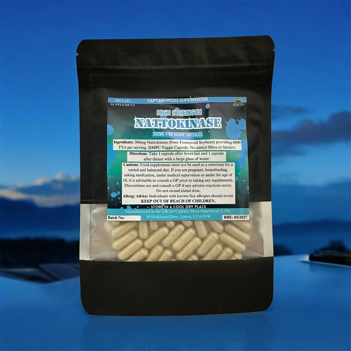 Nattokinase Capsules | 6000FU | 60 Capsules | High Strength | Japanese Natto | Heart Health & Circulation | Vegan | No Fillers or Binders | Non GMO |