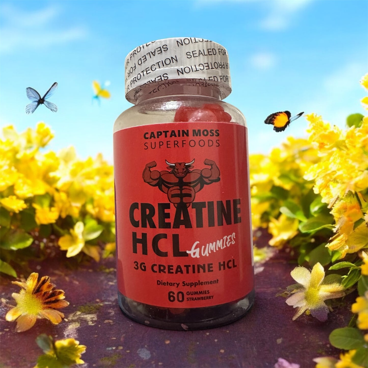 Creatine HCL gummies | 60 Gummies | 3000mg Per Serving | Premium | Increase Strength, Muscle Gain & Endurance | Halal | Kosher | Vegan