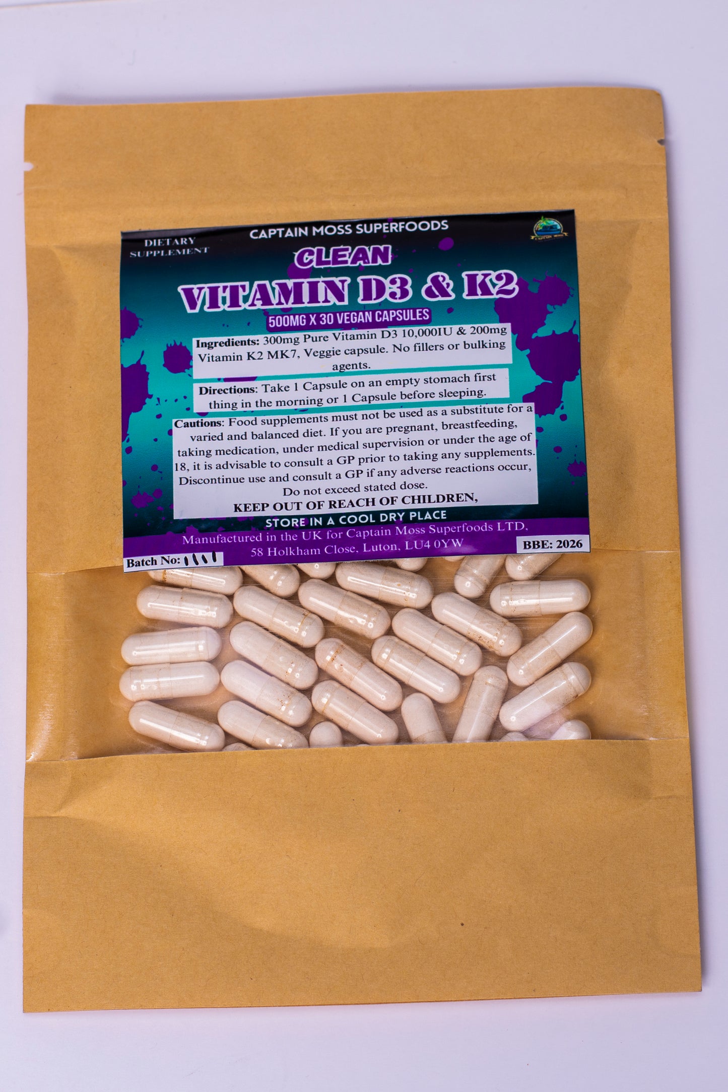 Vitamin D3 10,000 IU & 200mcg K2 - MK7 | Premium | High Strength | Clean