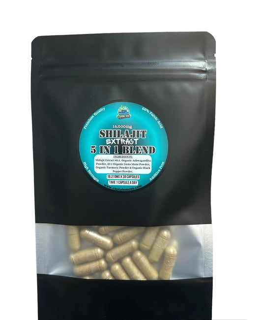Pure Premium Shilajit 5 in 1 capsules | High Strength | Additive & Filler Free |