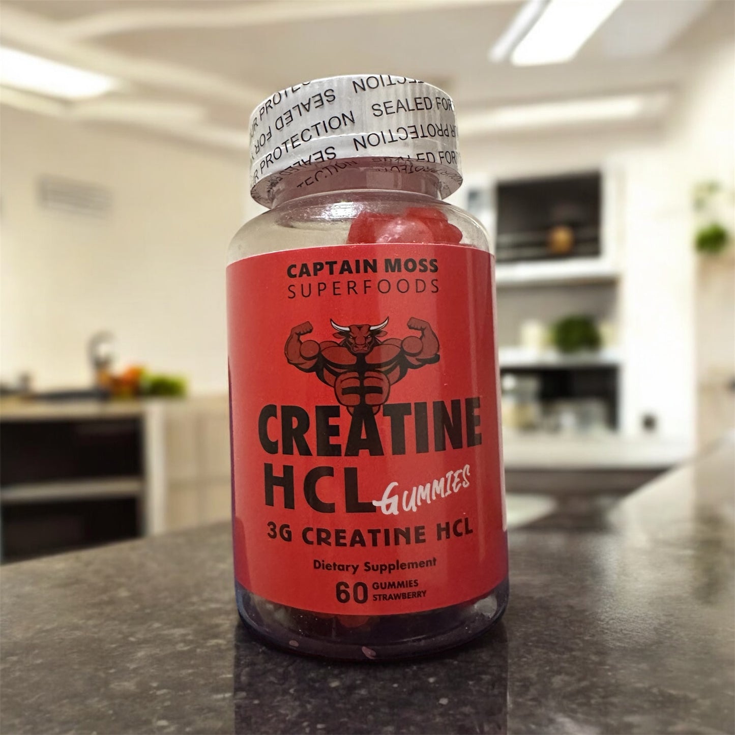 Creatine HCL gummies | 60 Gummies | 3000mg Per Serving | Premium | Increase Strength, Muscle Gain & Endurance | Halal | Kosher | Vegan