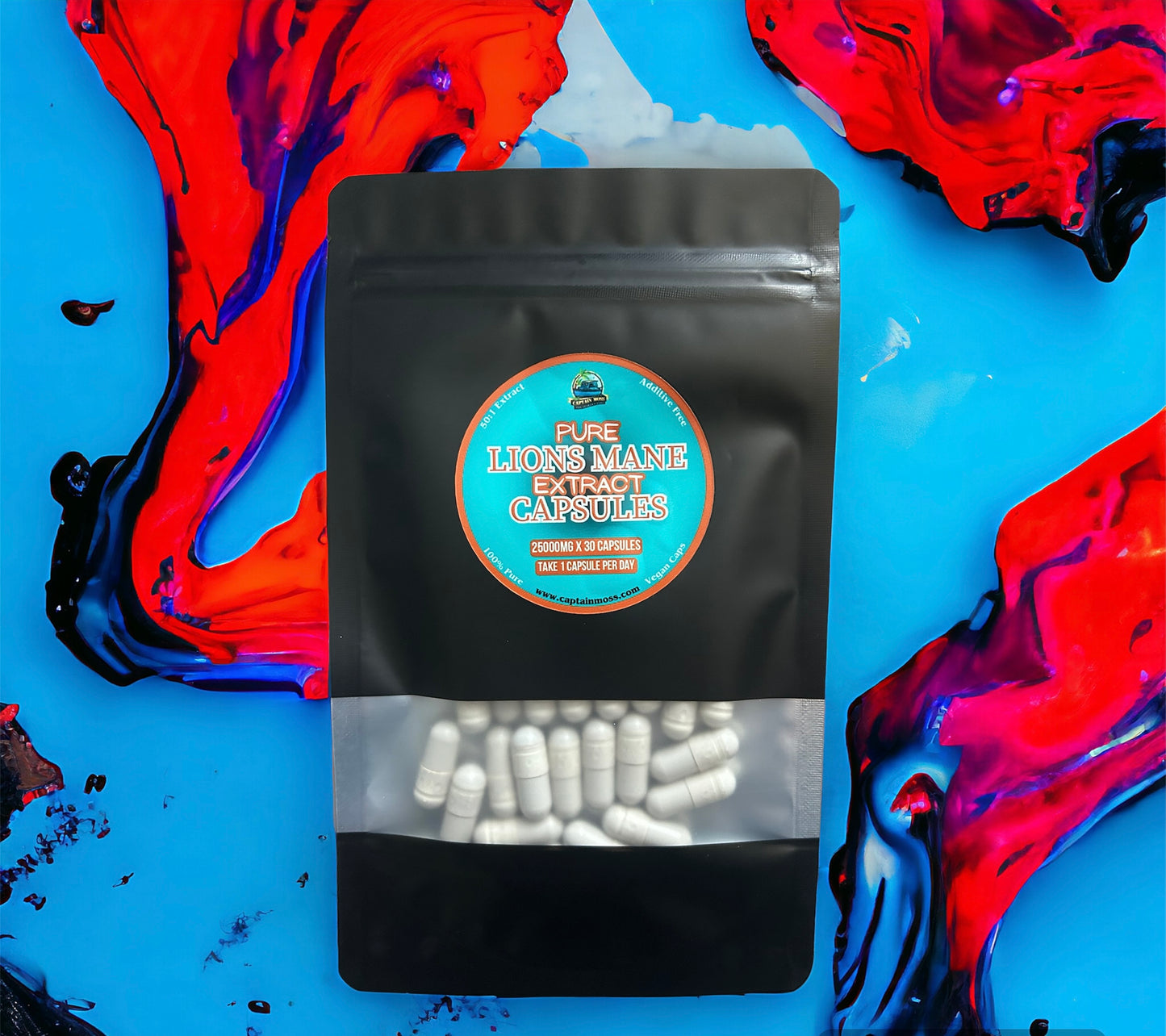 Pure Premium Lions Mane Extract 50:1 Capsules | High Strength | Additive & Filler Free | 30 capsules