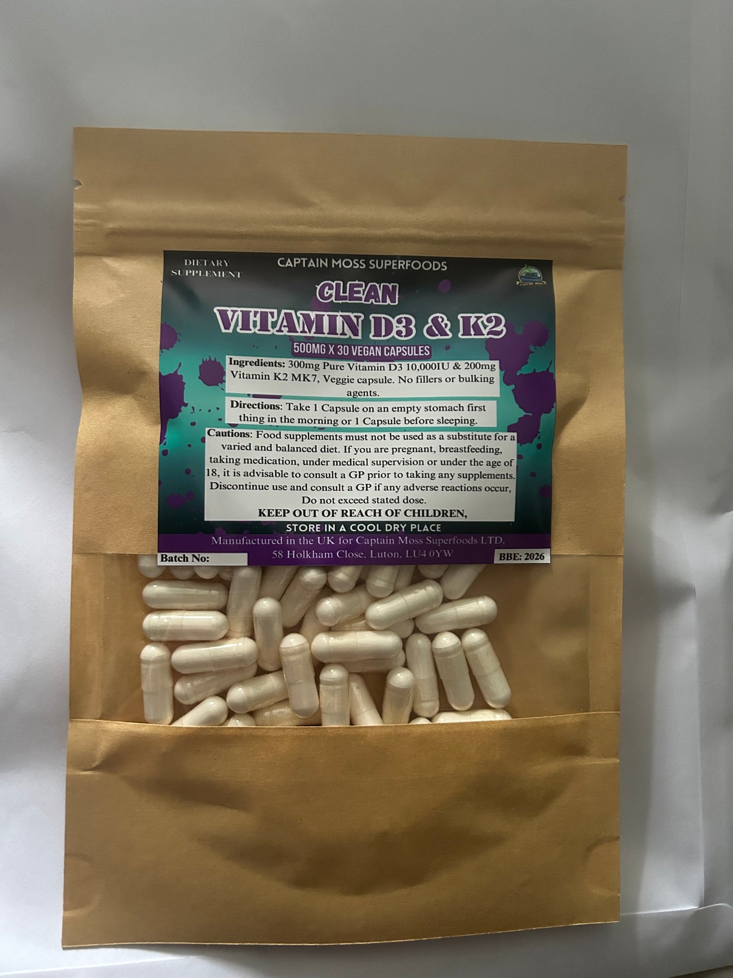 Vitamin D3 10,000 IU & 200mcg K2 - MK7 | Premium | High Strength | Clean