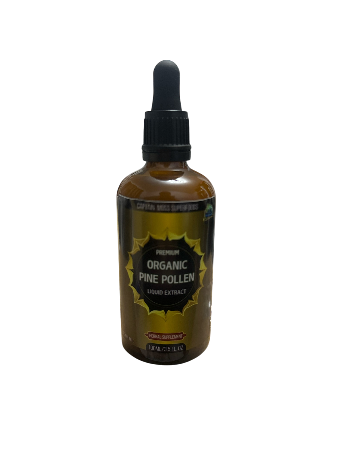 Organic Pine Pollen Liquid Extract, Cracked Cell wall,GMO & Alcohol free, 100ml