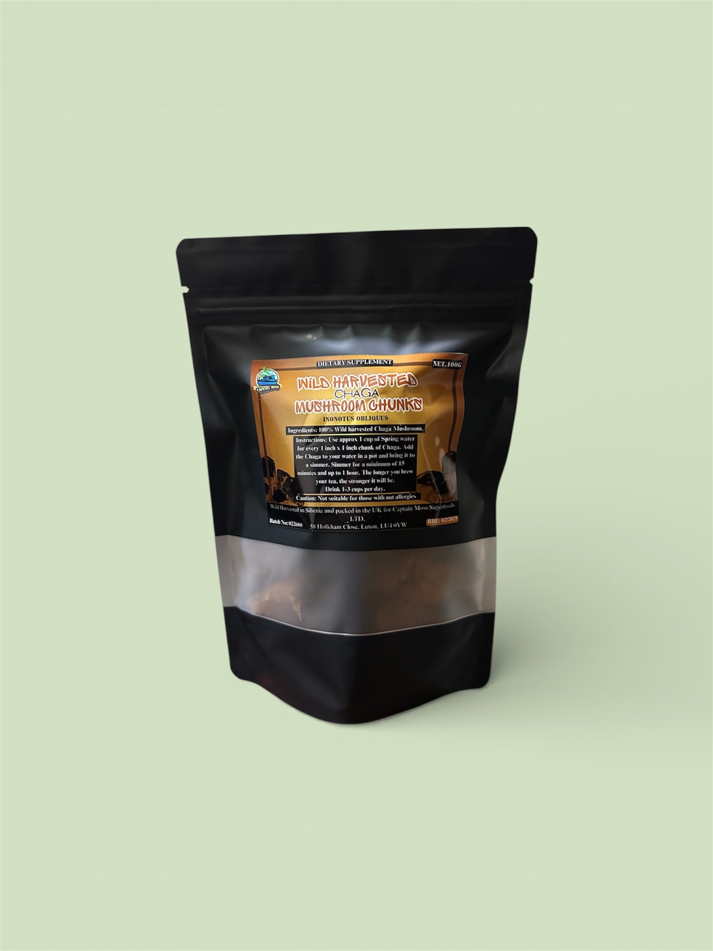 Organic Wild Harvested Chaga Mushroom Chunks