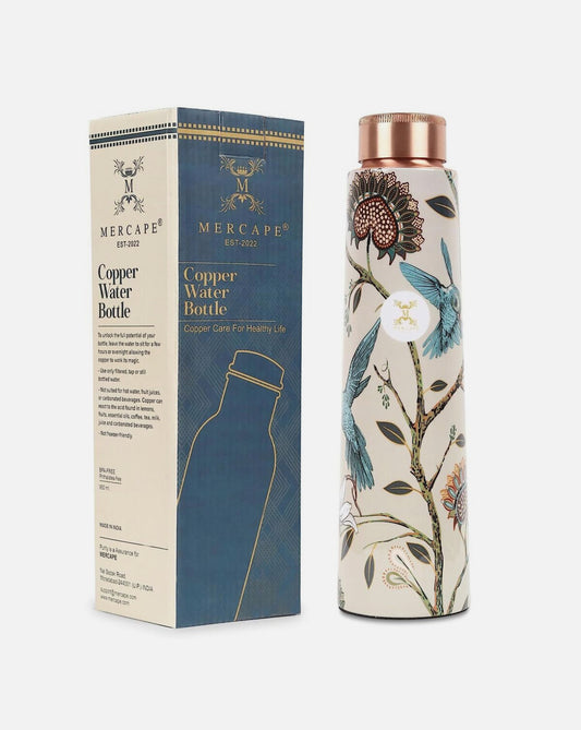 100% Pure Copper Water Bottle | 1litre | Ayurvedic | BPA Free | Exclusive Design