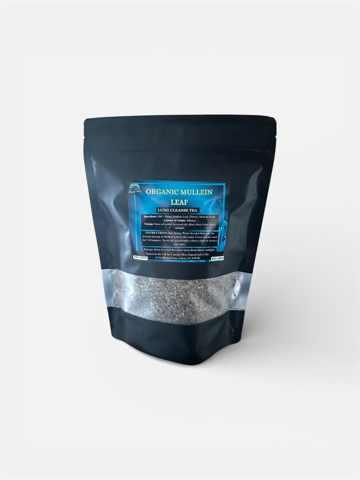 Organic Mullein Leaf - Premium Lung cleanse Tea 100g
