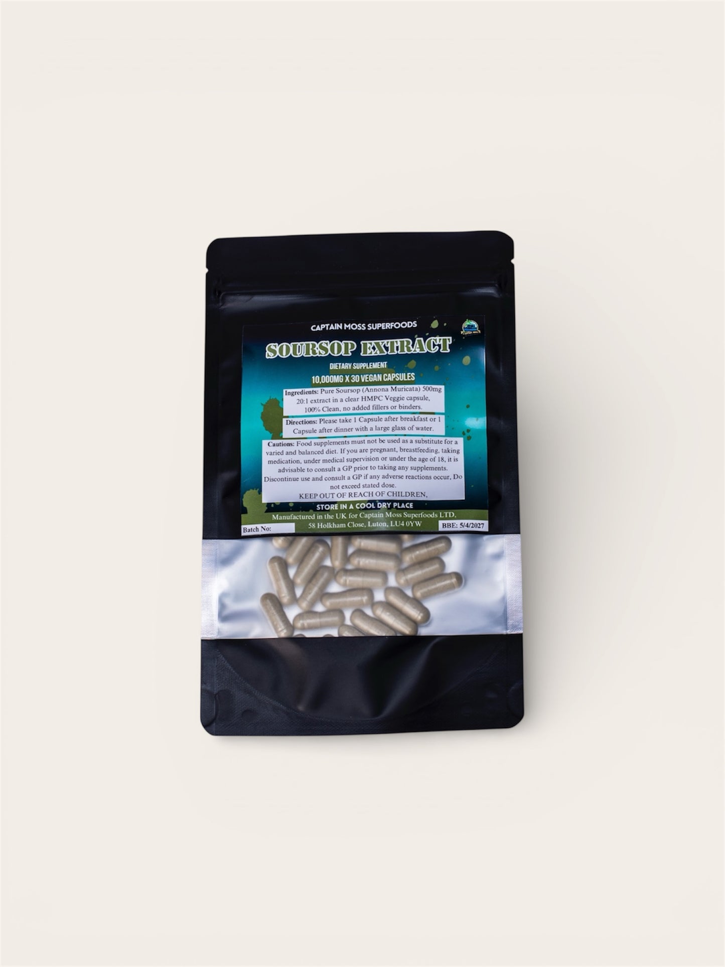Soursop/Graviola/Guanabana Extract Capsules | 10,000mg per capsules | High Strength | Clean