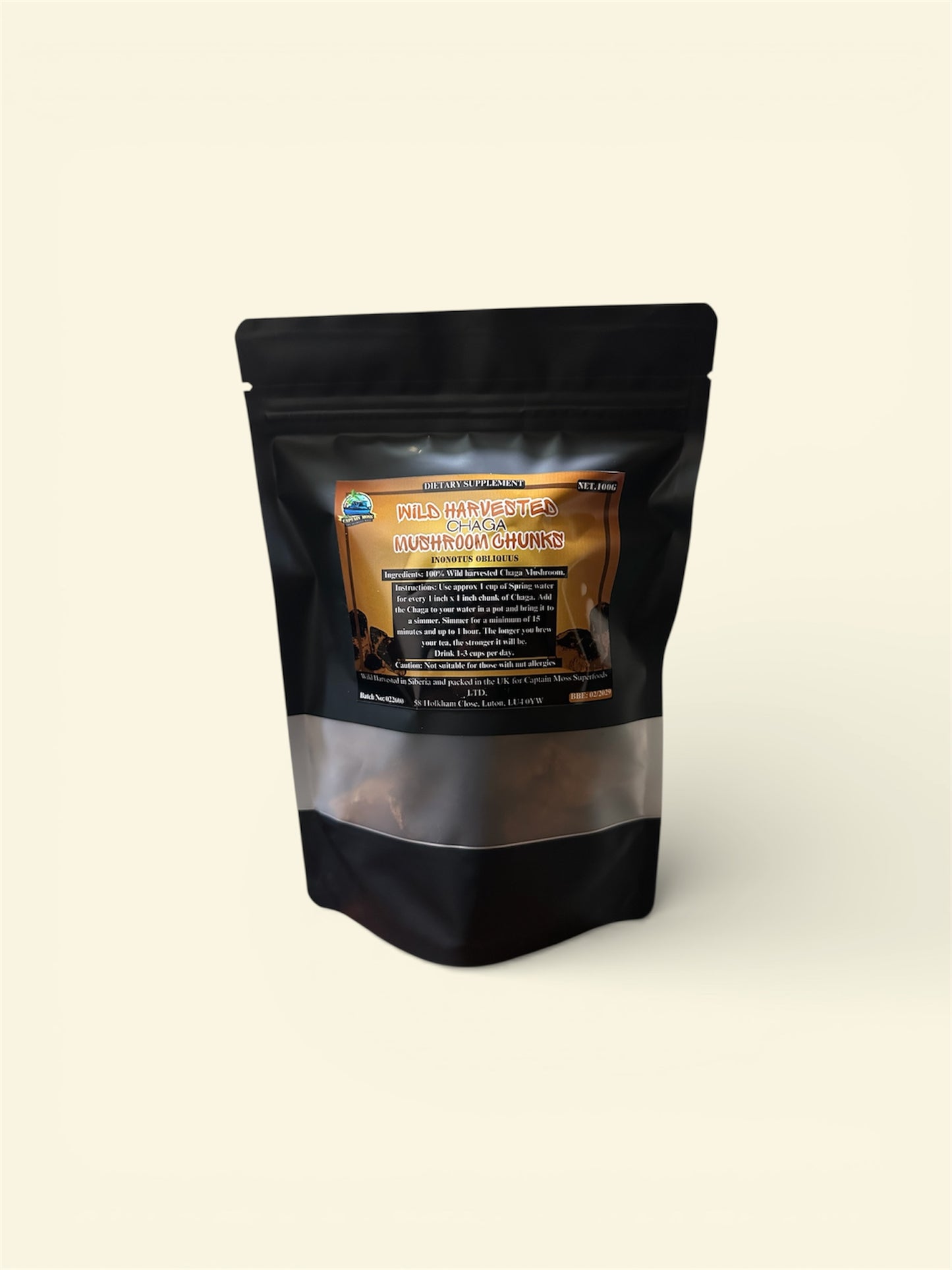 Organic Wild Harvested Chaga Mushroom Chunks