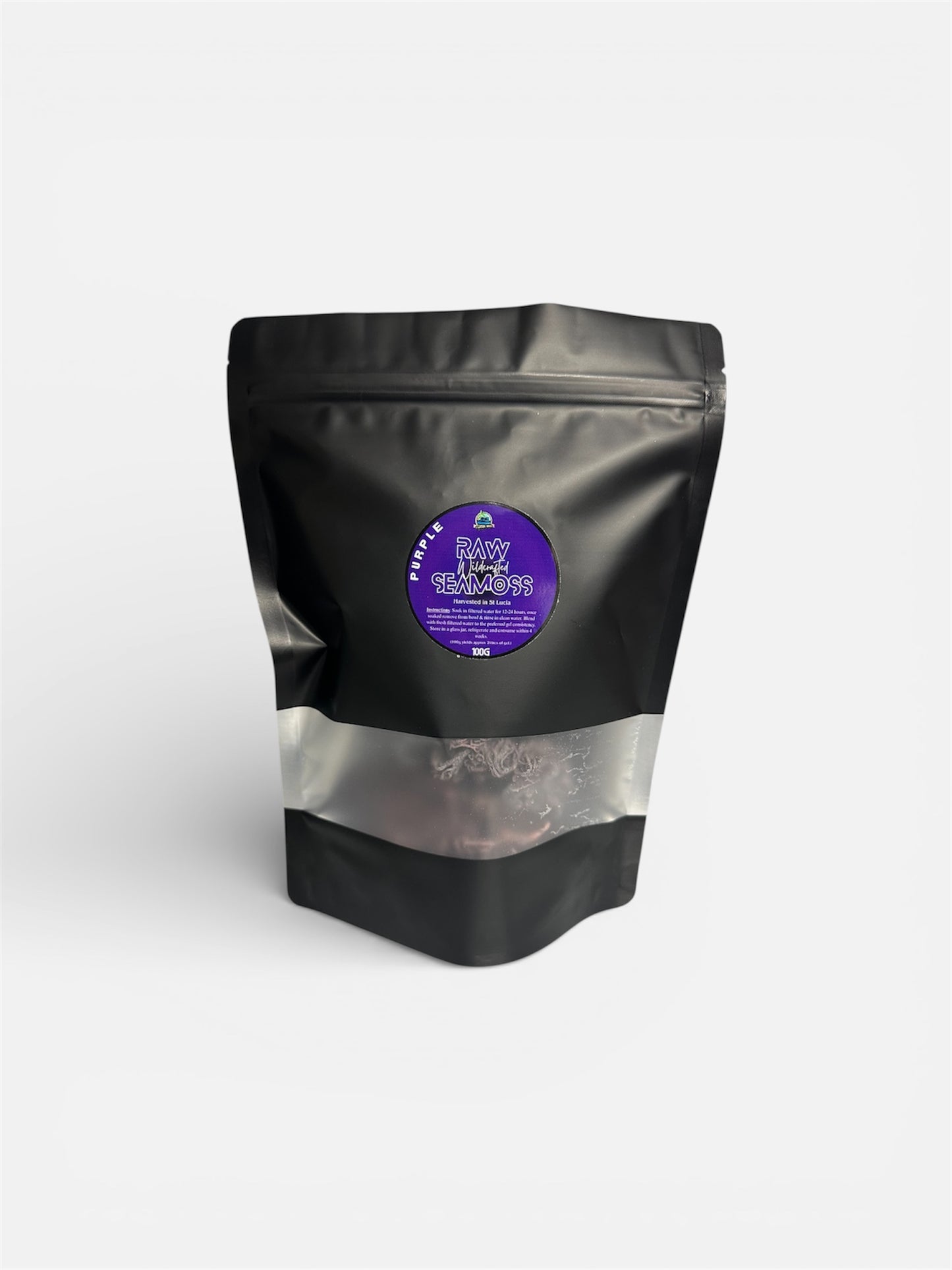 Premium, Wildcrafted Purple St Lucian Sea Moss 100g