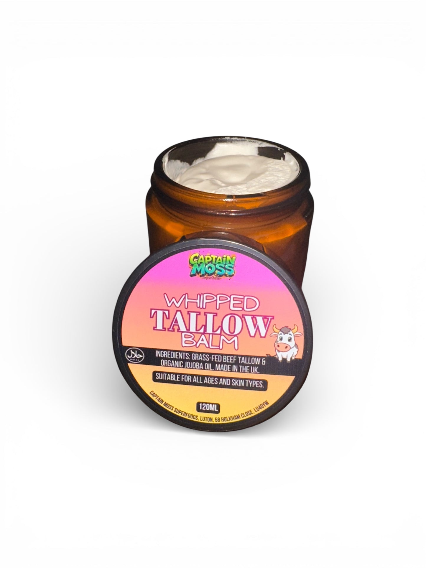 Premium Grass-fed Whipped Tallow Balm | Skincare | Natural | Made in the UK | Large 120ml jar