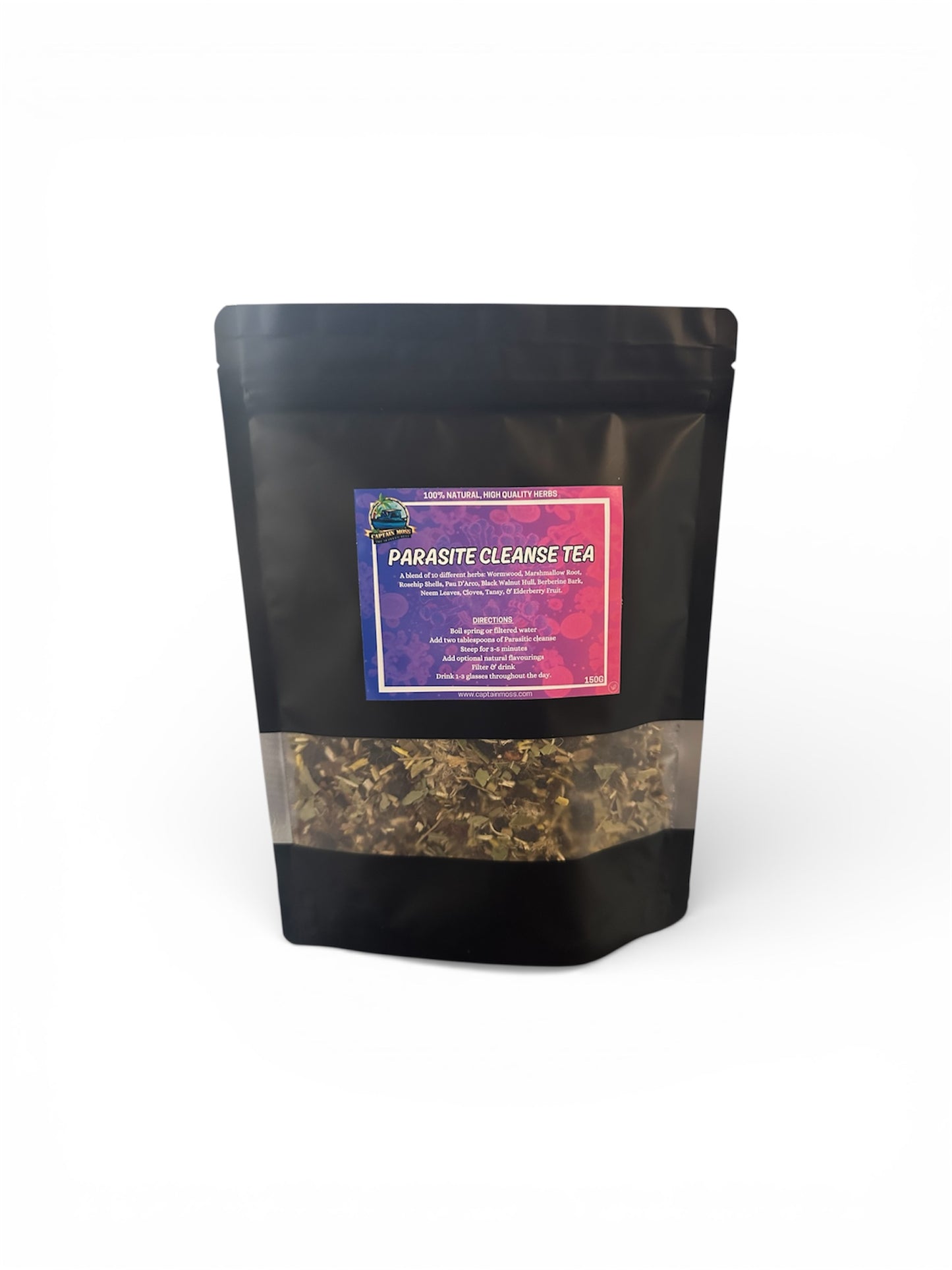 Premium Extra Strong Parasite Cleanse Herbal Tea Blend | authentic Black Walnut Hull | Wormwood | Cloves & 7 more premium ingredients | Hand blended in the UK