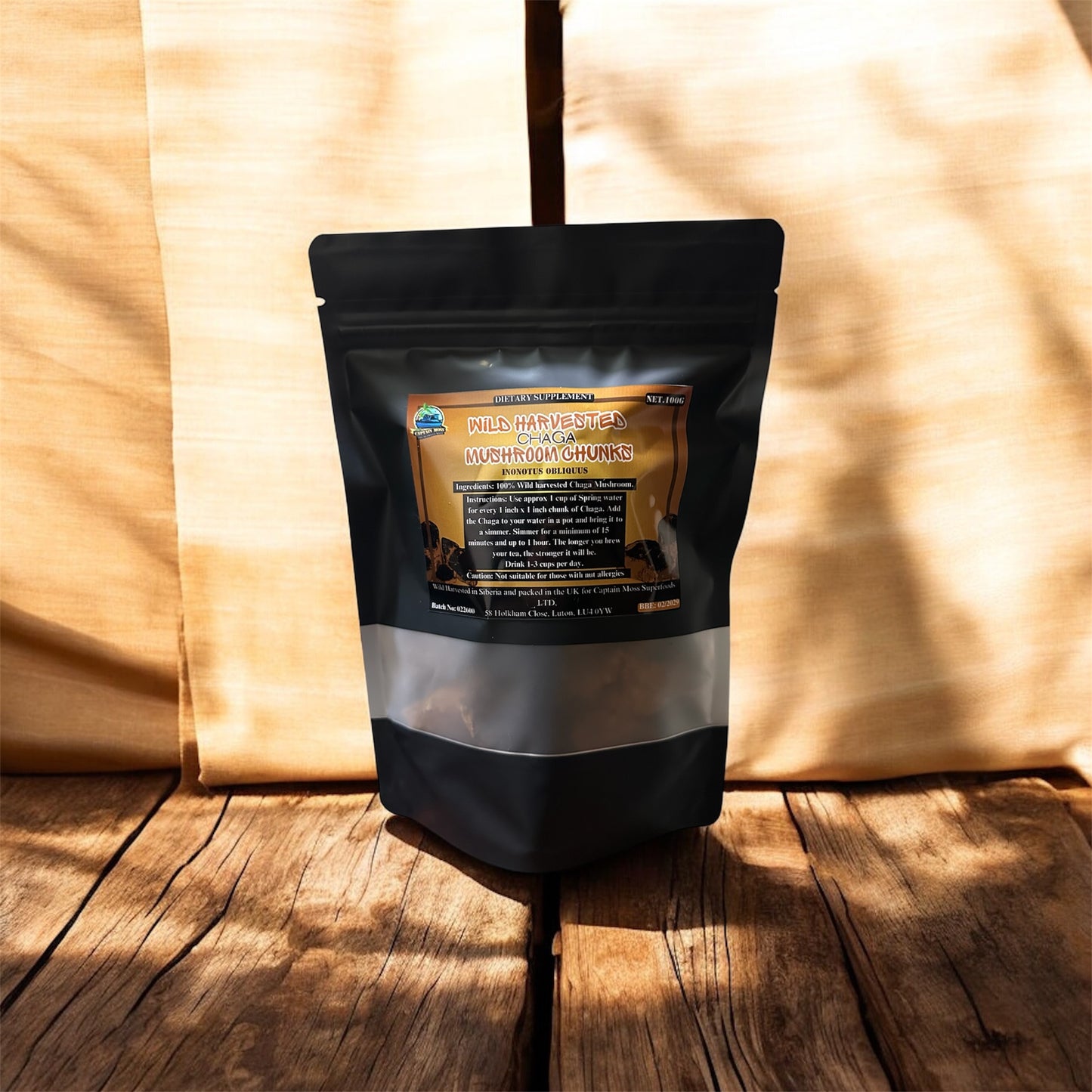 Organic Wild Harvested Chaga Mushroom Chunks