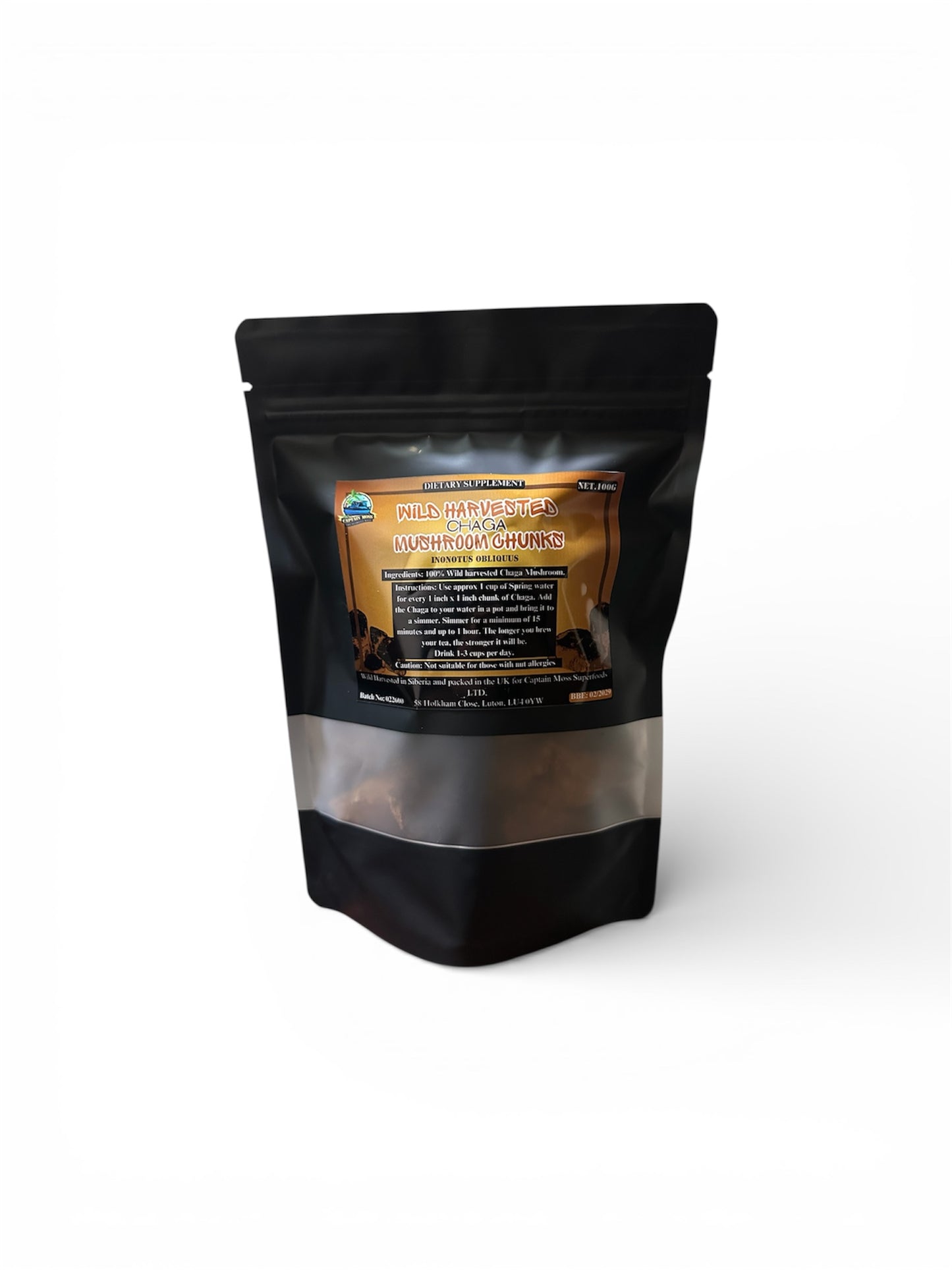 Organic Wild Harvested Chaga Mushroom Chunks