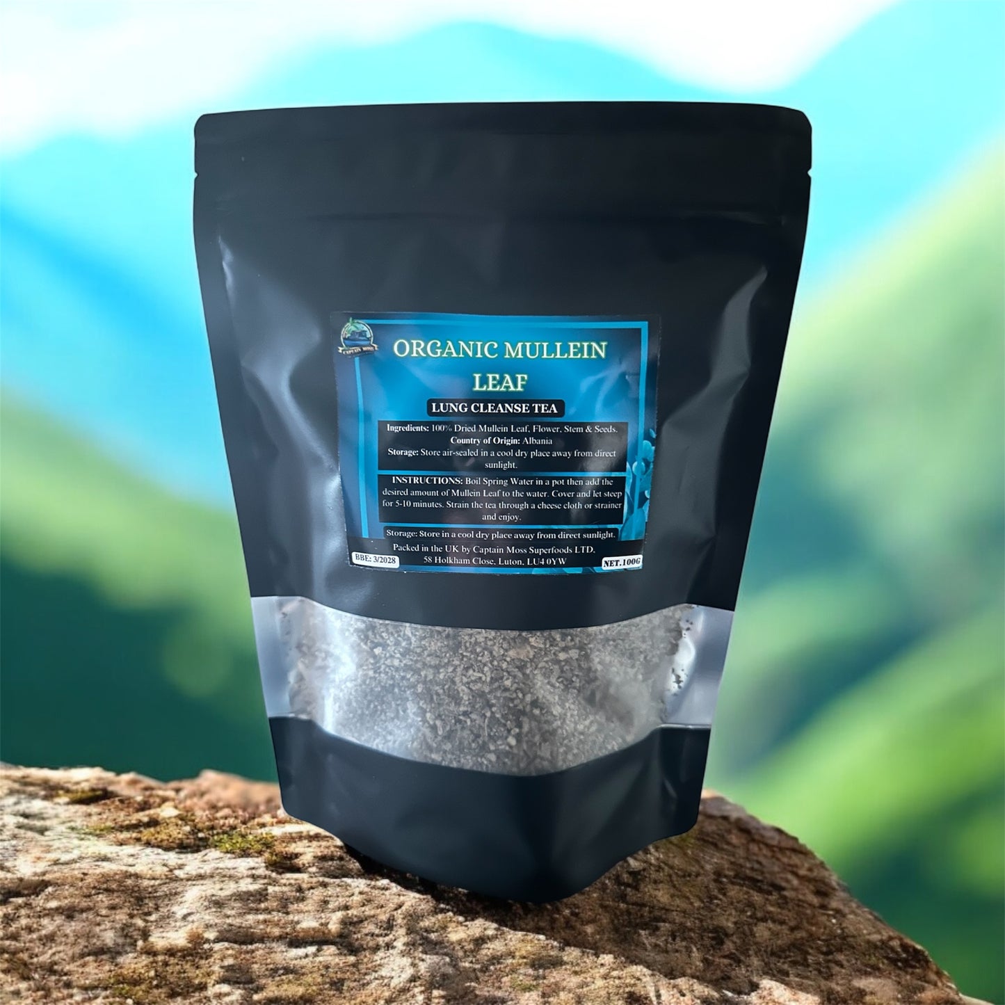 Organic Mullein Leaf - Premium Lung cleanse Tea 100g