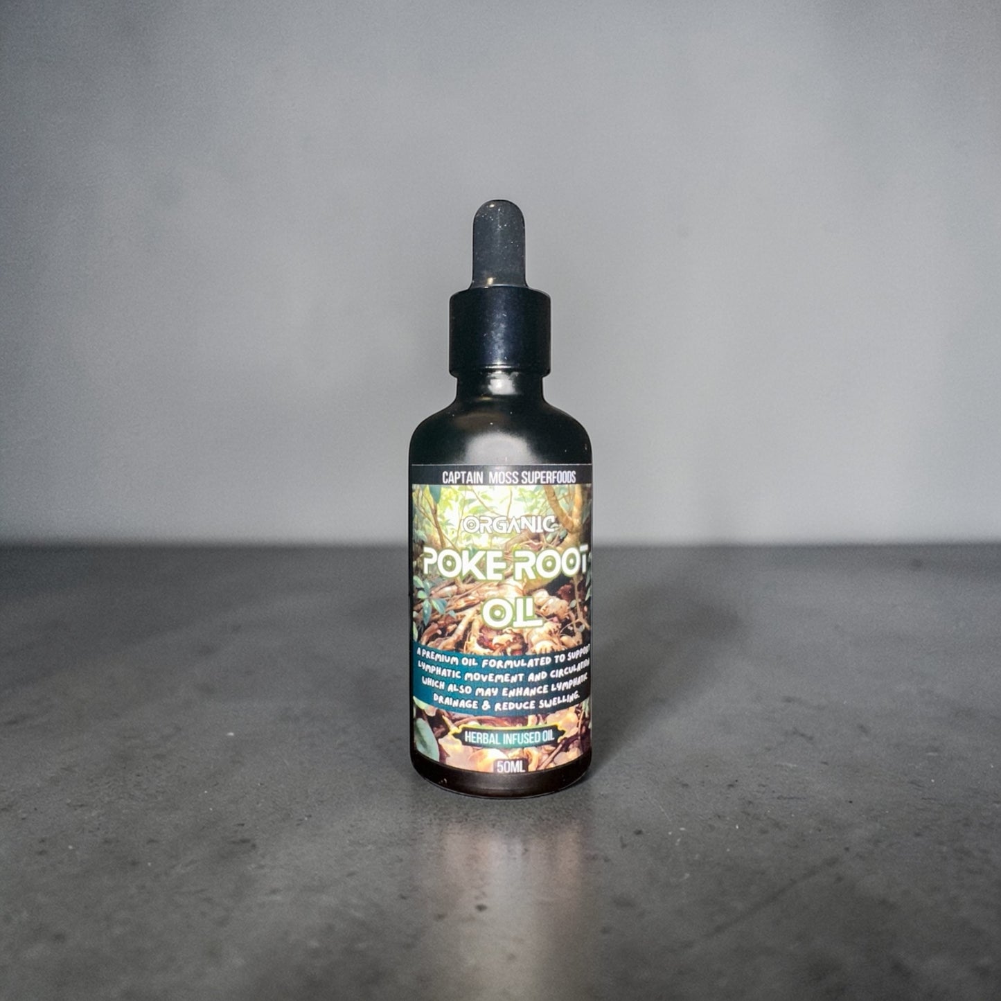 Premium Organic Poke Root Oil | Lympthatic Oil | With Hexane Free Organic Cold Pressed Castor Oil | Made in the UK | 50ml