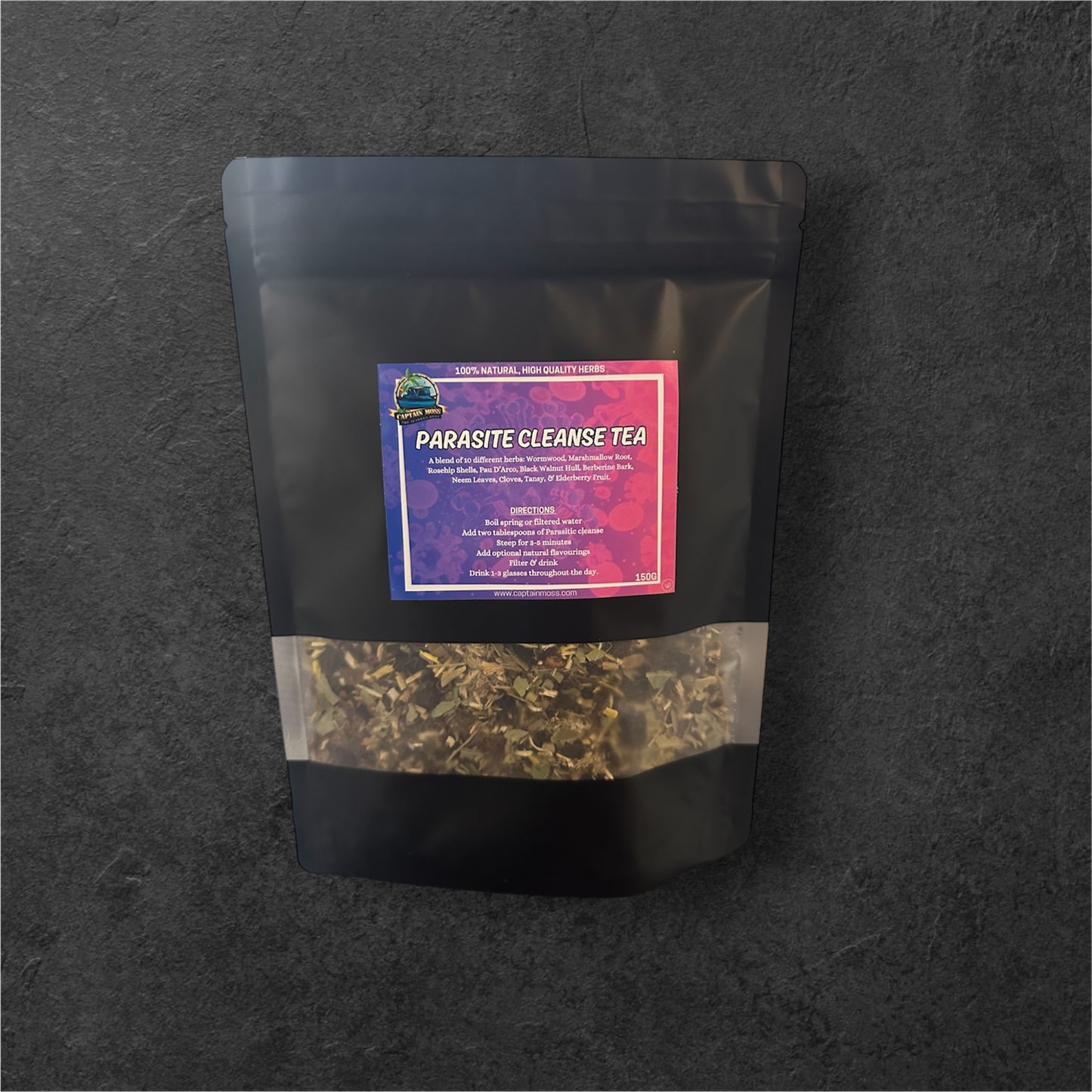 Premium Extra Strong Parasite Cleanse Herbal Tea Blend | authentic Black Walnut Hull | Wormwood | Cloves & 7 more premium ingredients | Hand blended in the UK