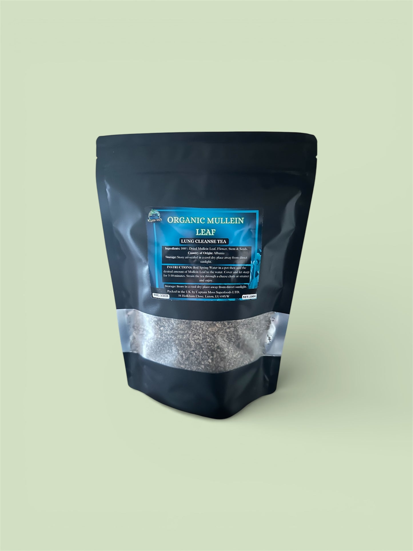 Organic Mullein Leaf - Premium Lung cleanse Tea 100g