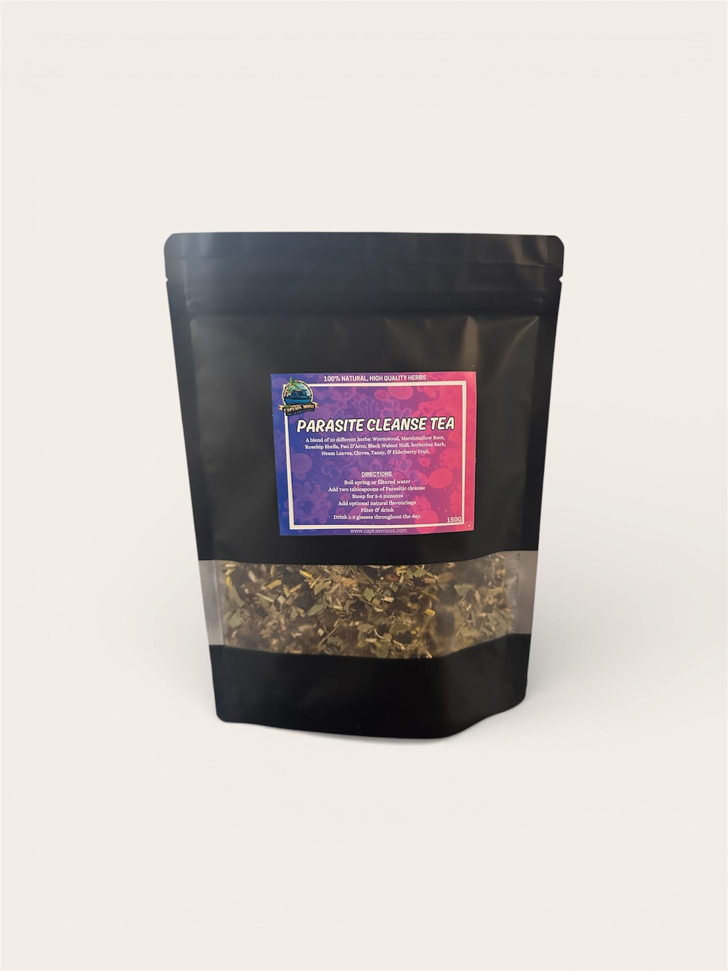 Premium Extra Strong Parasite Cleanse Herbal Tea Blend | authentic Black Walnut Hull | Wormwood | Cloves & 7 more premium ingredients | Hand blended in the UK