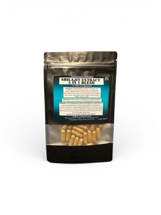 Pure Premium Shilajit 5 in 1 capsules | High Strength | Additive & Filler Free |