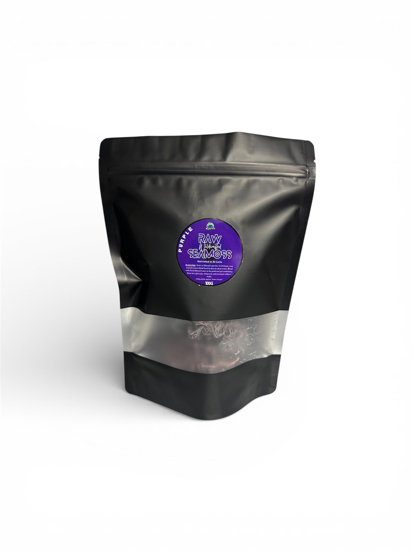 Premium, Wildcrafted Purple St Lucian Sea Moss 100g