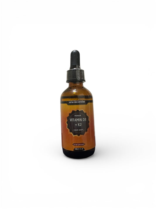 Premium Vitamin D3 & K2 MK7 Liquid Drops | 60ml | 655 servings | 1800IU Per Serving | Vegan | High Strength
