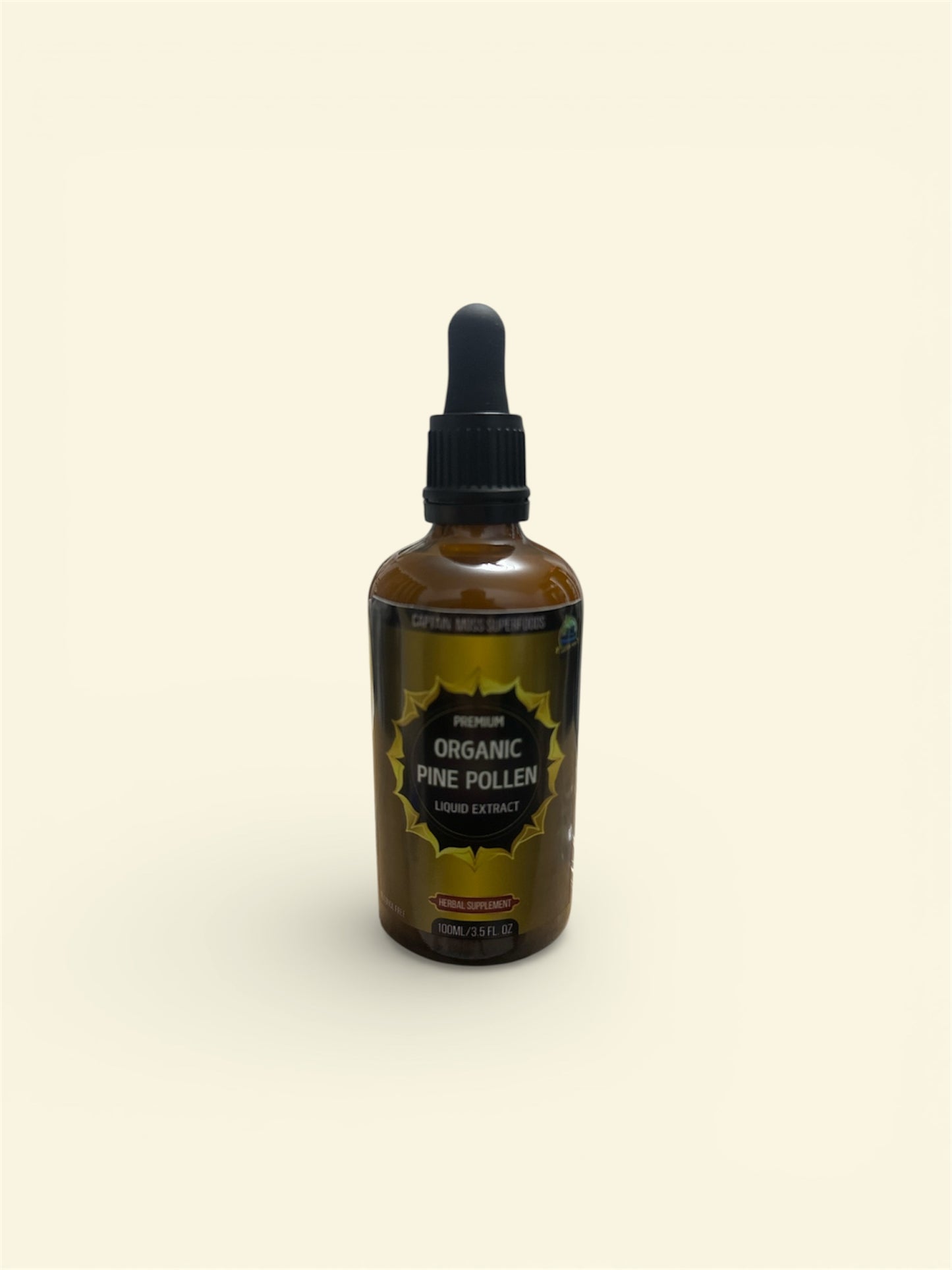 Organic Pine Pollen Liquid Extract, Cracked Cell wall,GMO & Alcohol free, 100ml