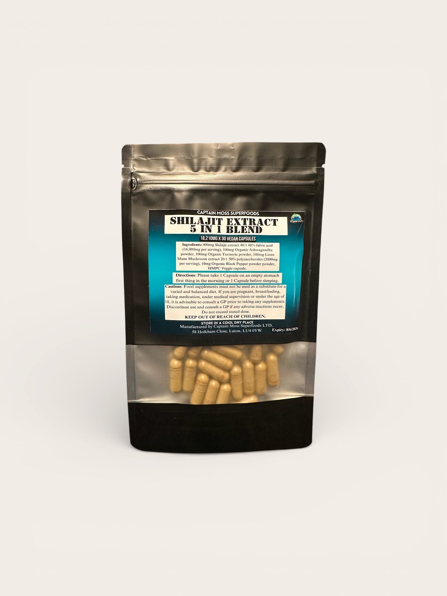 Pure Premium Shilajit 5 in 1 capsules | High Strength | Additive & Filler Free |