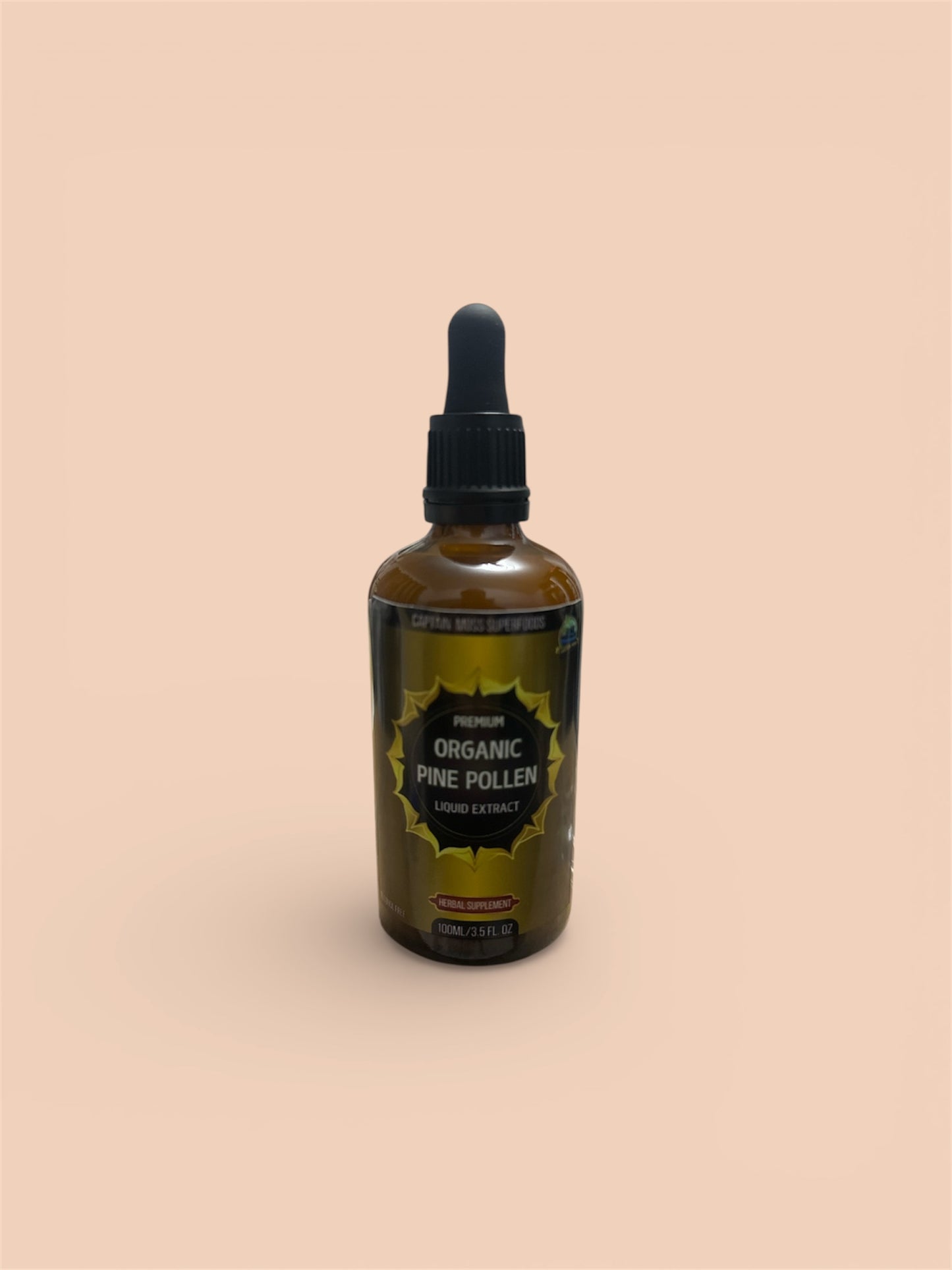 Organic Pine Pollen Liquid Extract, Cracked Cell wall,GMO & Alcohol free, 100ml
