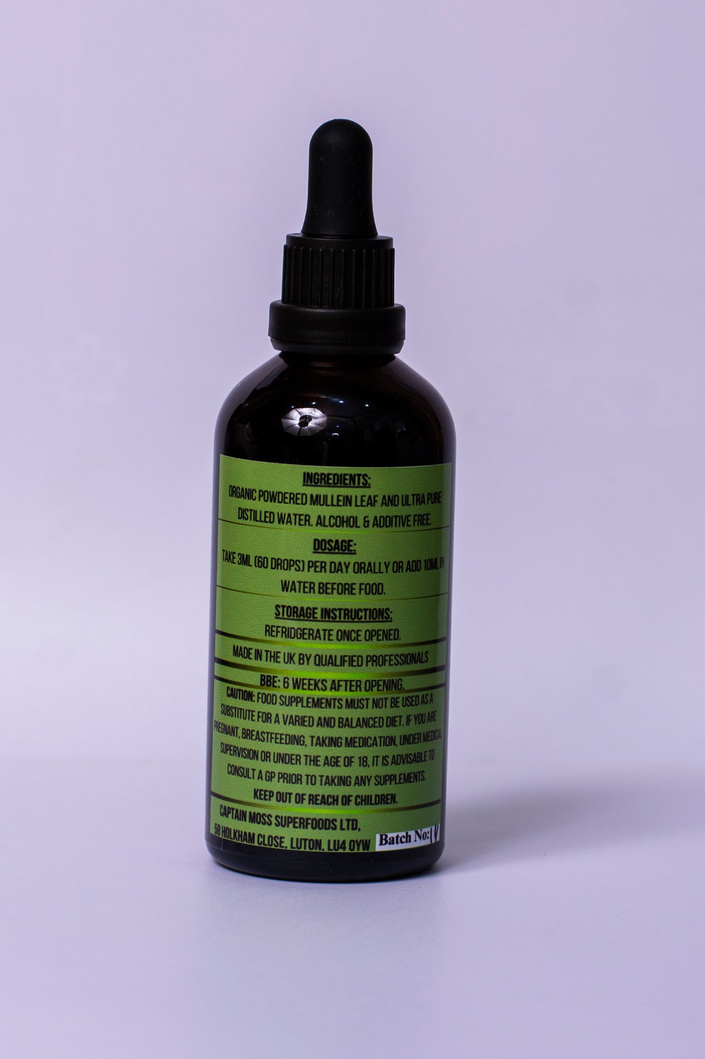 Mullein Leaf Liquid Extract 100ml | Alcohol Free