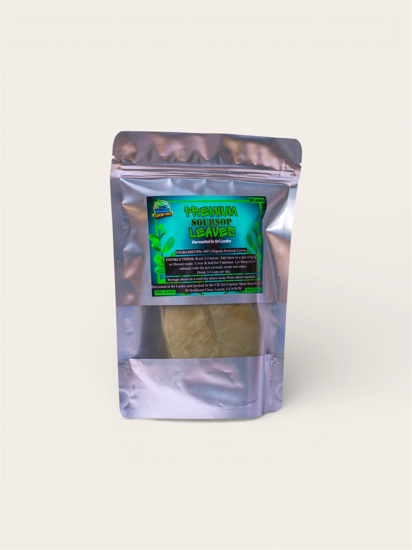 Organic Air Dried Soursop/Graviola leaves