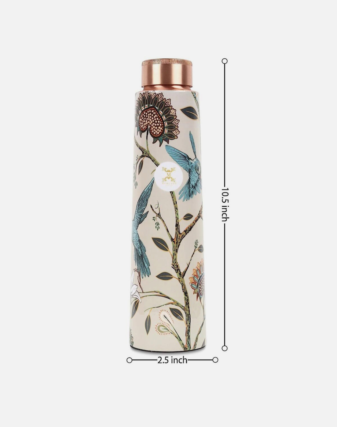 100% Pure Copper Water Bottle | 1litre | Ayurvedic | BPA Free | Exclusive Design