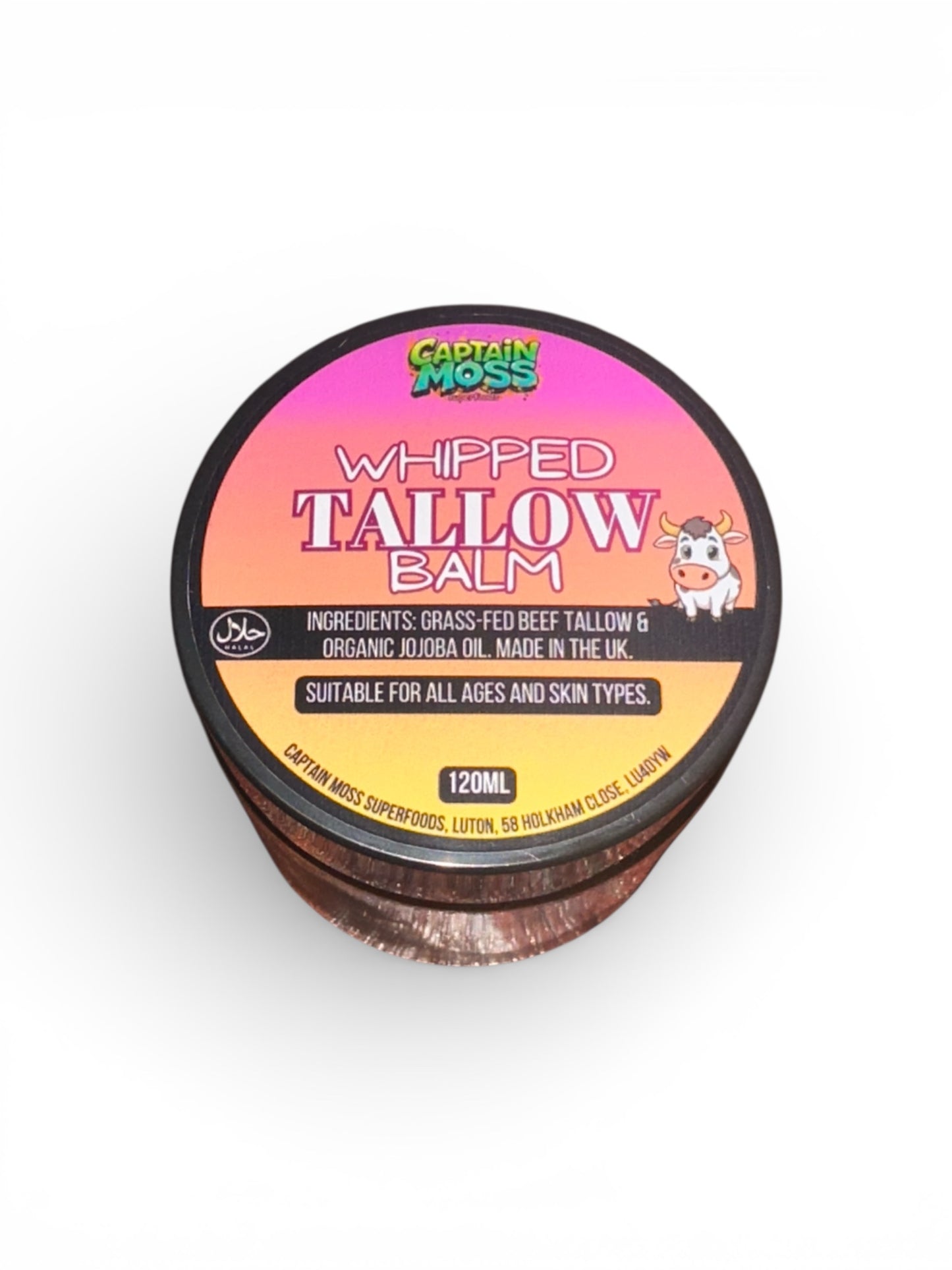 Premium Grass-fed Whipped Tallow Balm | Skincare | Natural | Made in the UK | Large 120ml jar
