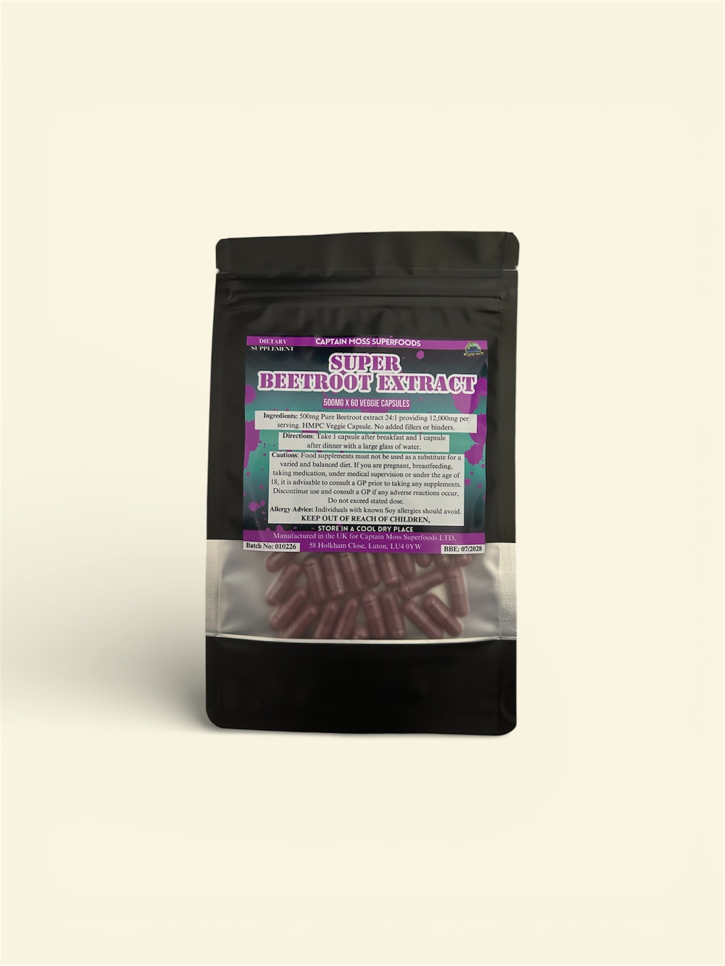 Super Beetroot Capsules 12,000mg per serving | Additive Free | Heart | Brain | Performance