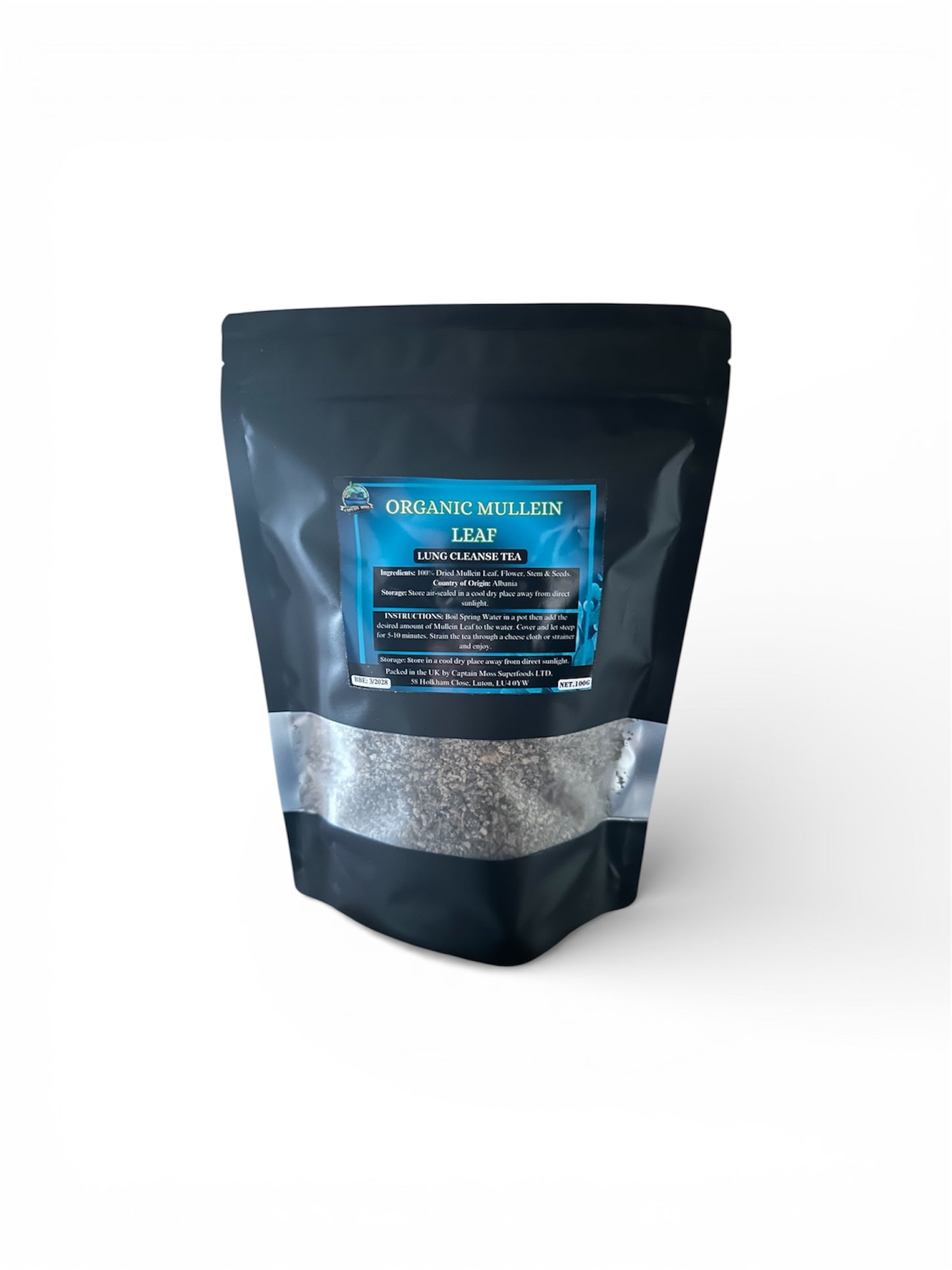Organic Mullein Leaf - Premium Lung cleanse Tea 100g