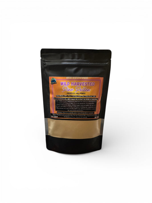 Wild Harvested Pine Pollen | Over 200 bio-active nutrients | Boost Natural T levels | 100g
