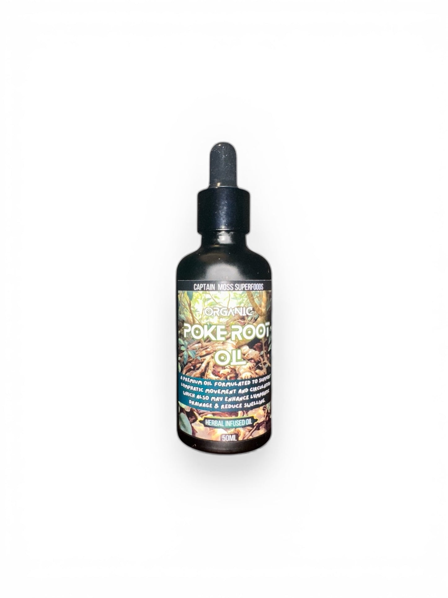 Premium Organic Poke Root Oil | Lympthatic Oil | With Hexane Free Organic Cold Pressed Castor Oil | Made in the UK | 50ml