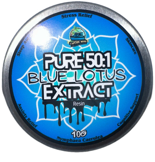 Organic Blue Lotus Soft Resin 50X | Premium | Mega Strength | Nymphaea Caerulea | 10G | Sleep | Anxiety | Stress Relief