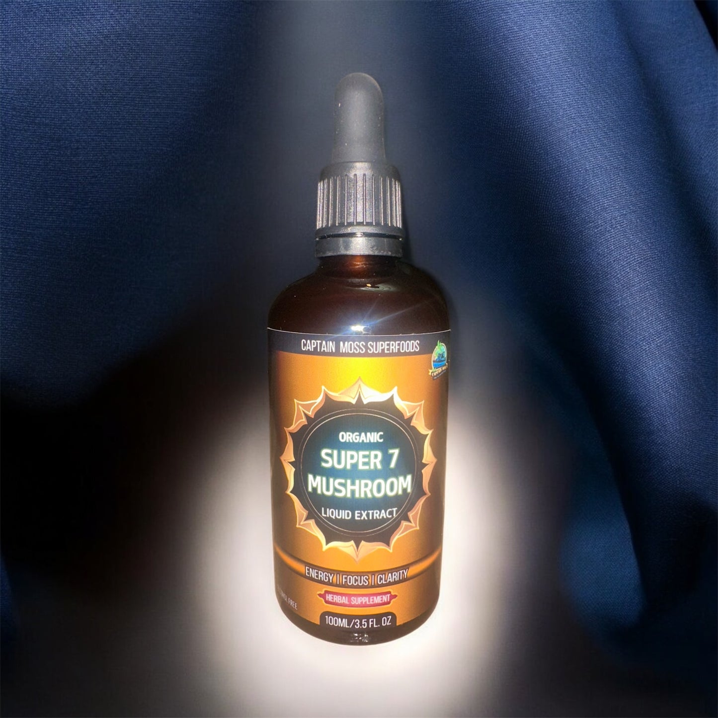 Organic Super 7 Mushroom Extract Drops | Premium | Made In UK | Alcohol Free |